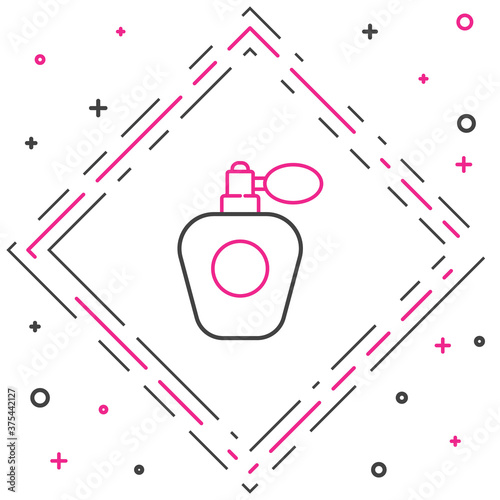 Line Perfume icon isolated on white background. Colorful outline concept. Vector Illustration.