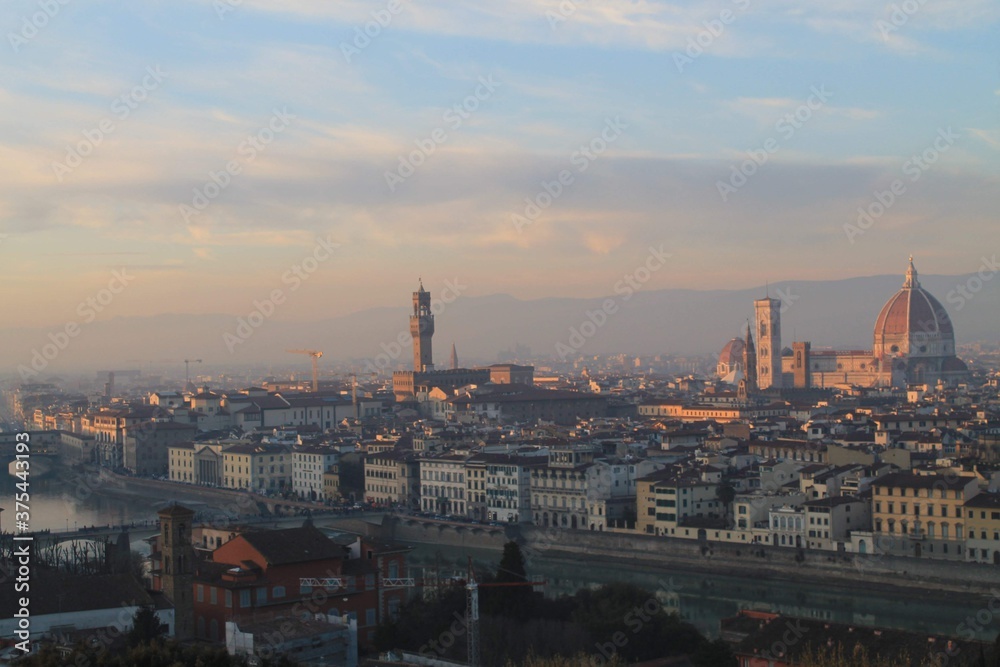 Italian city at dawn