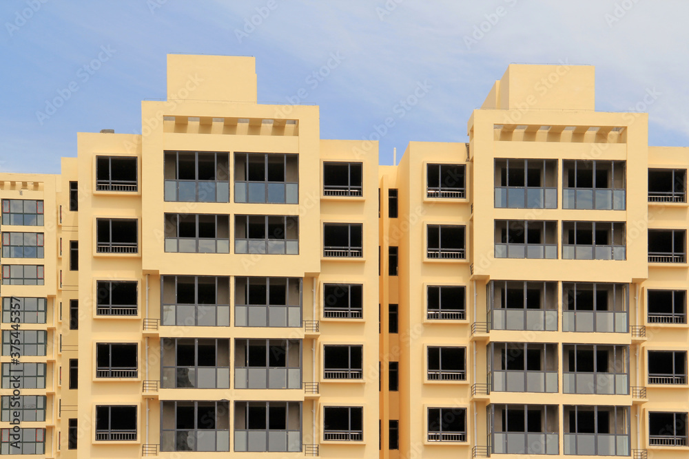high rise building in the blue sky high rise building in the blue sky
