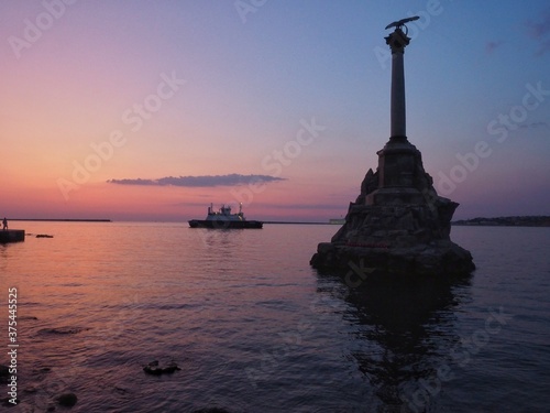 sunset at sea in Sevastopol, Crimea