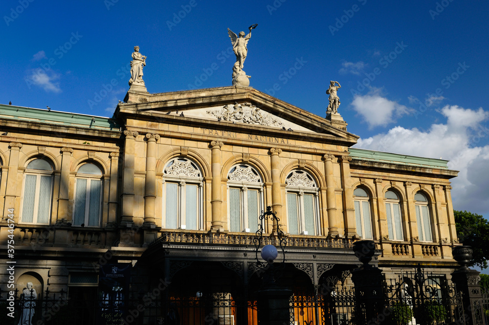 Front facade of the National Theatre in San Jose Costa Rica