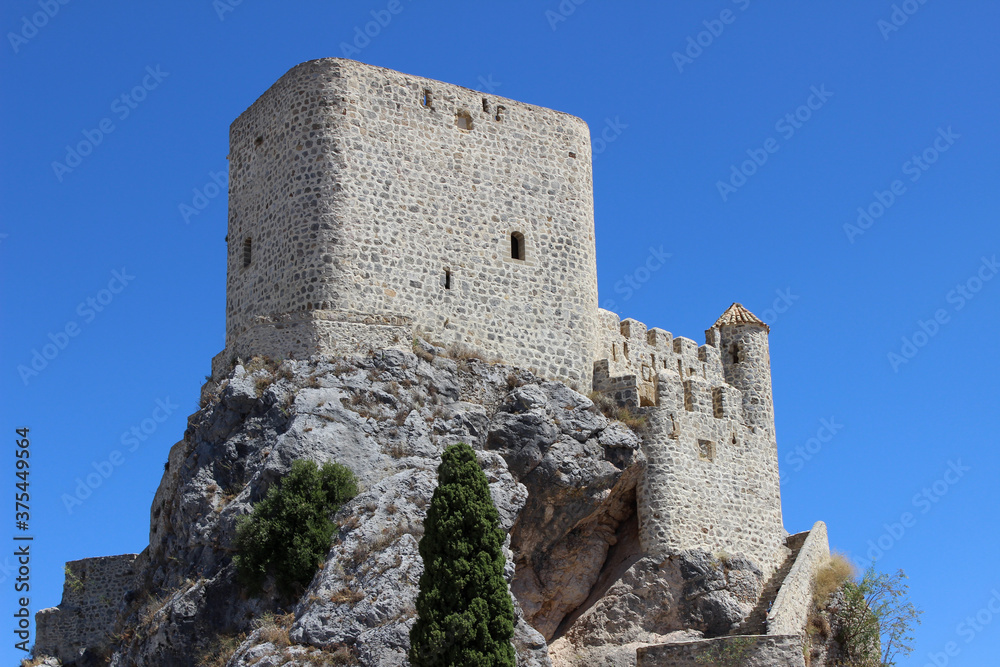 Castle of the village of Olvera, in the province of Cádiz (Spain) 