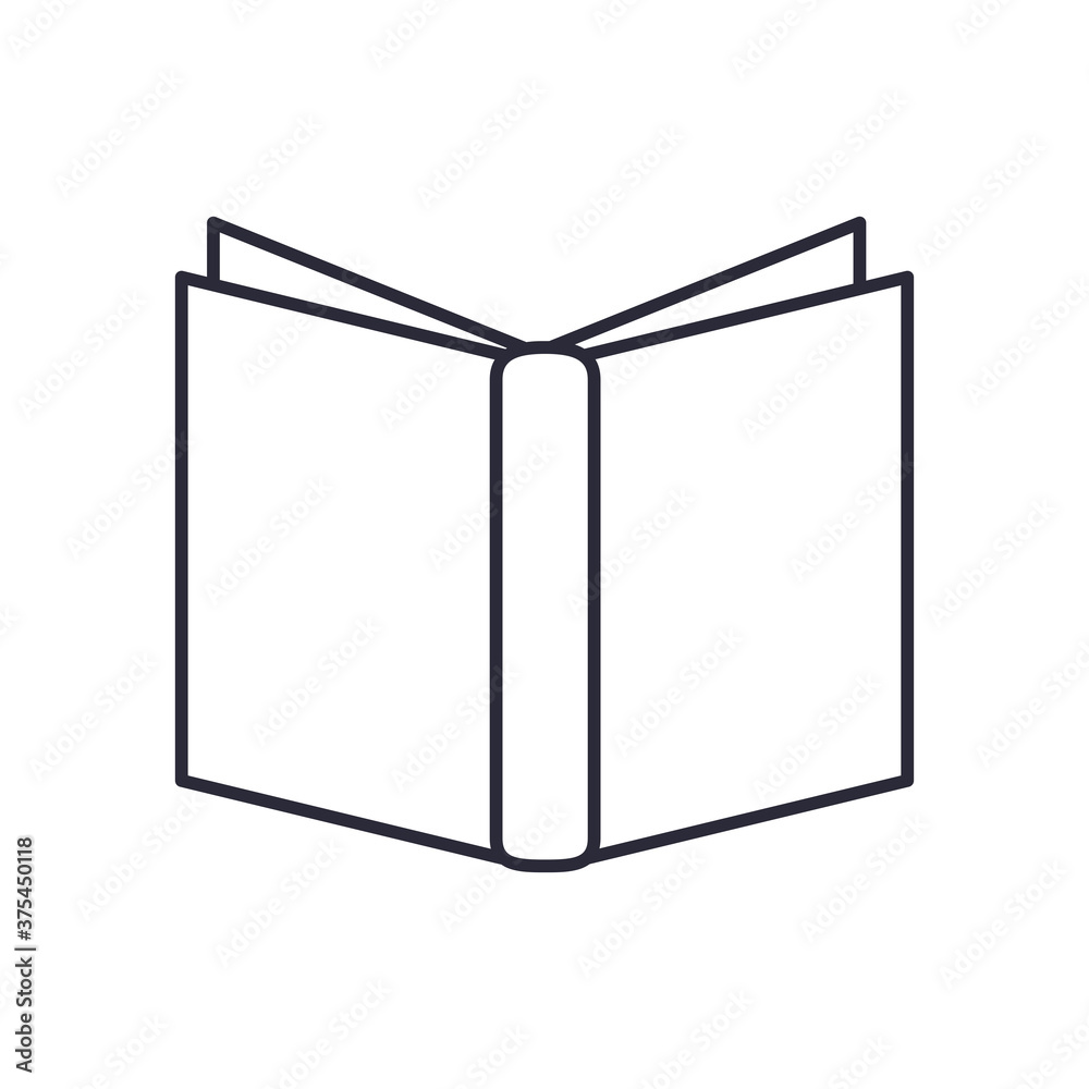 open book line style icon vector design open book line style icon vector design