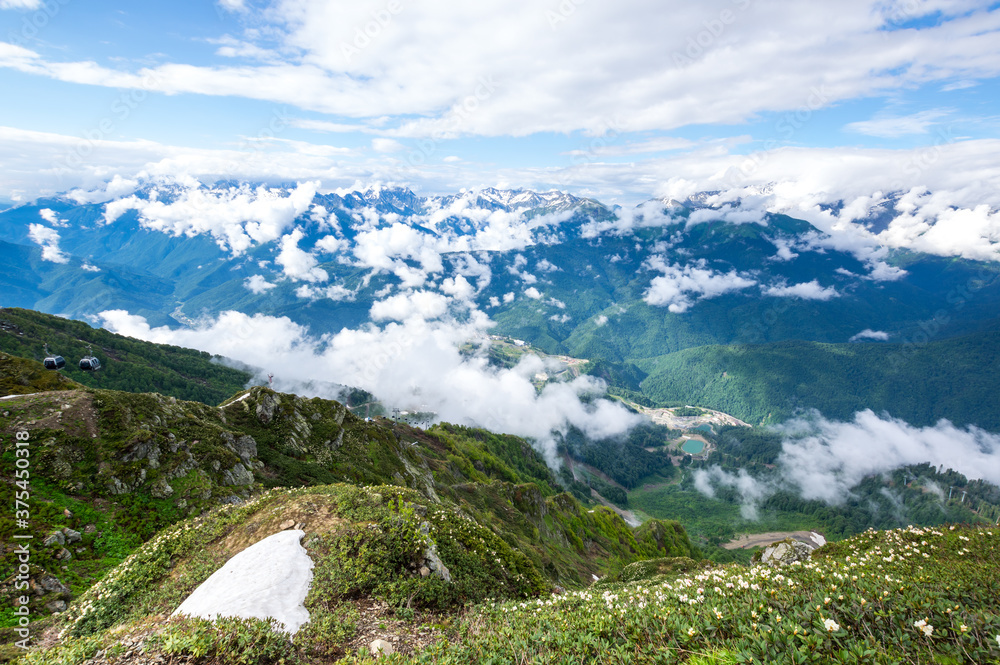 Obraz premium View of Caucasian mountains