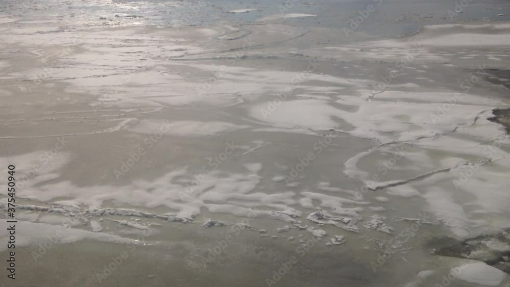 Frozen Sea Water seen From a Boat in Quebec / Canada Frozen Sea Water seen From a Boat in Quebec / Canada
