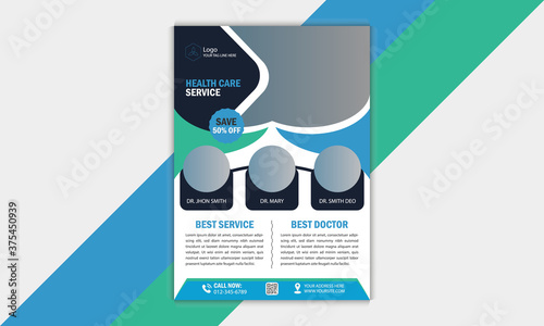 Healthcare and medical flyer ai template design