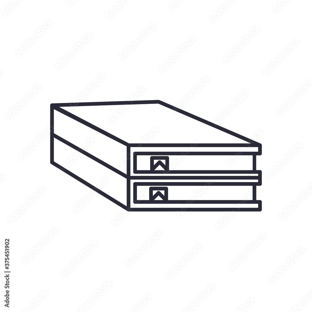 books line style icon vector design books line style icon vector design