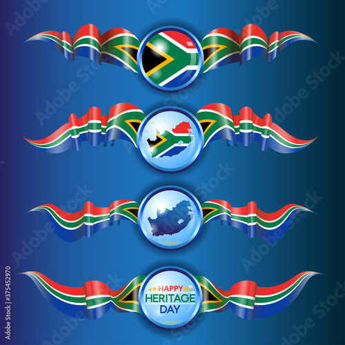 South African flag ribbons