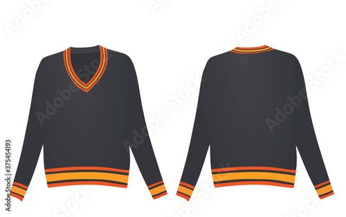 Dark college jumper. vector illustration