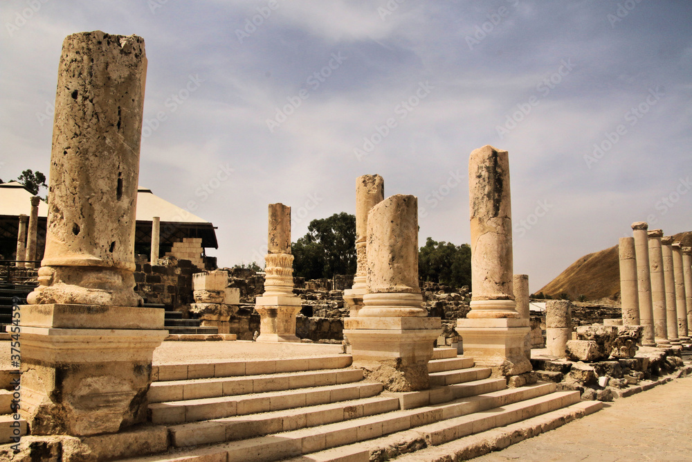 A view of the ancient city of Beit Shean in Israel