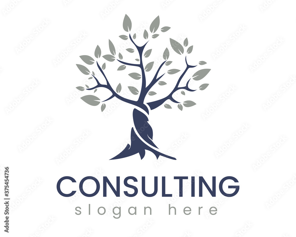 Obraz premium Consulting logo design and tree logo