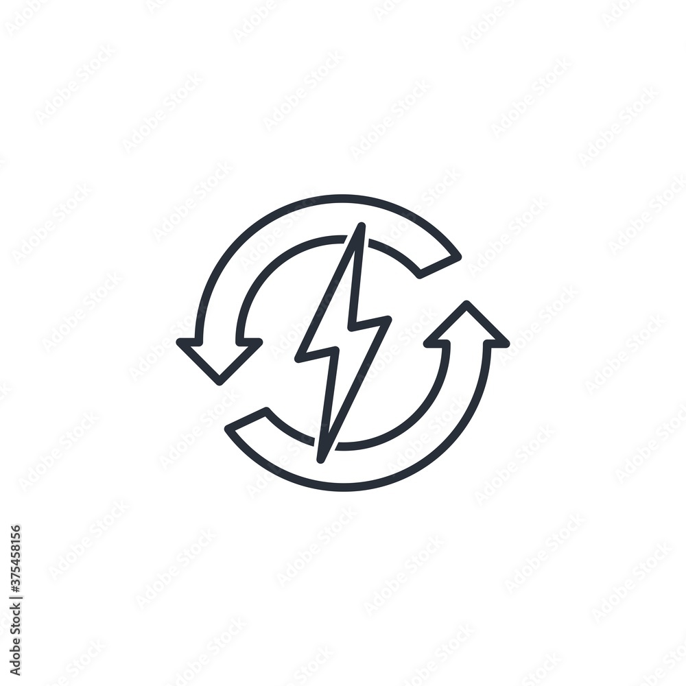 Recharge. Vector icon isolated on white background. Recharge. Vector icon isolated on white background.