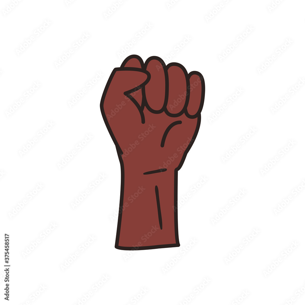 black fist hand line and fill style icon vector design black fist hand line and fill style icon vector design