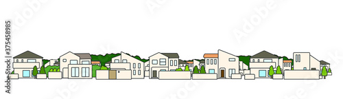 住宅地のベクターイラストレーション