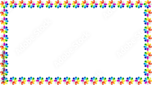 big size colorful flower background illustration