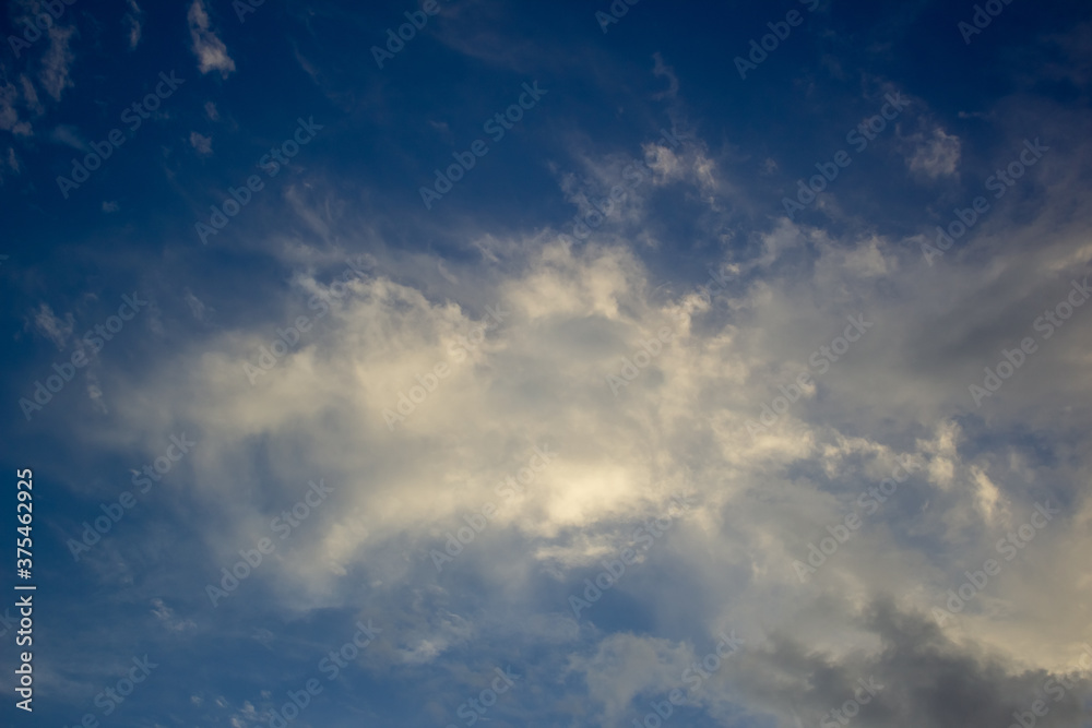 Naklejka premium blue sky with clouds