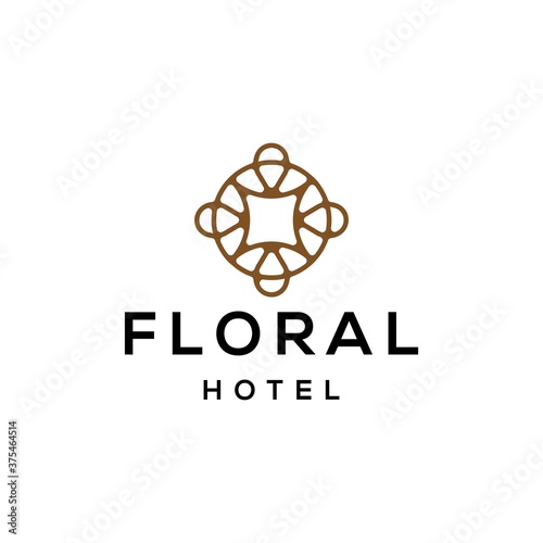 Abstract mandala flower swirl logo icon vector design. Elegant premium ornament vector logotype symbol. logo for hotel,spa,salon, and atelier