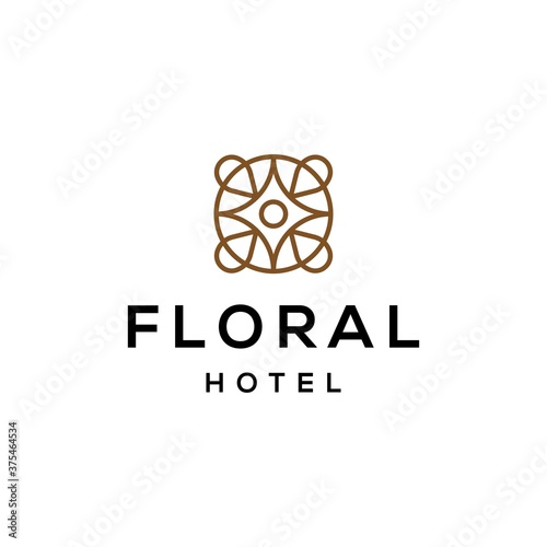 Abstract mandala flower swirl logo icon vector design. Elegant premium ornament vector logotype symbol. logo for hotel,spa,salon, and atelier