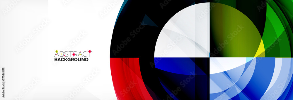 Round shapes, triangles and circles. Modern abstract background Round shapes, triangles and circles. Modern abstract background