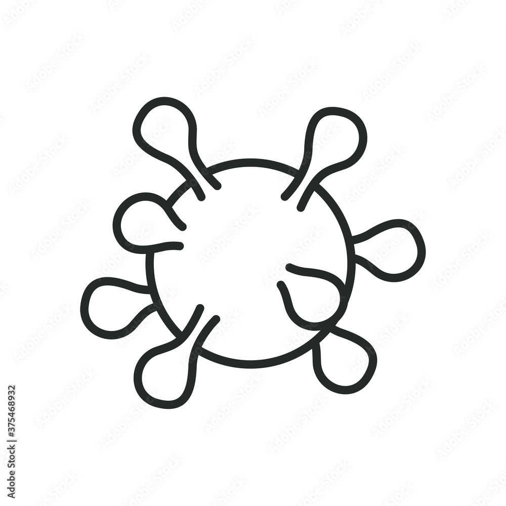 Covid 19 virus line style icon vector design Covid 19 virus line style icon vector design