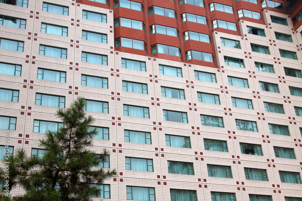 Fototapeta premium high rise buildings in the street