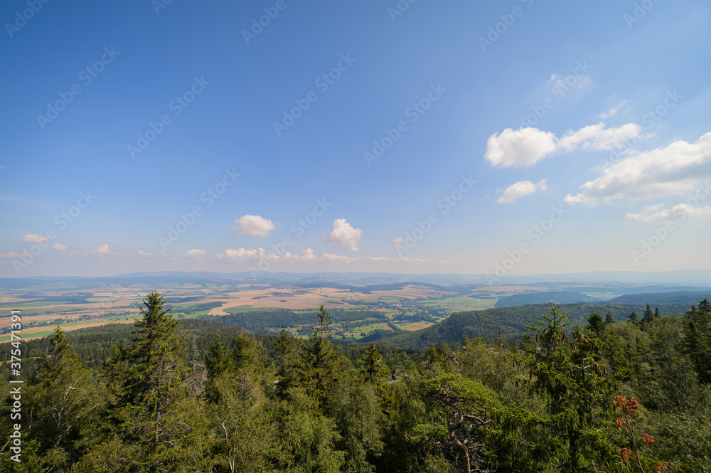 Naklejka premium table mountain, szczeliniec, Große Heuscheuer