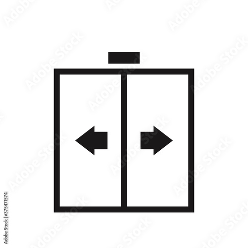 Sliding door vector icon, automatic door icon