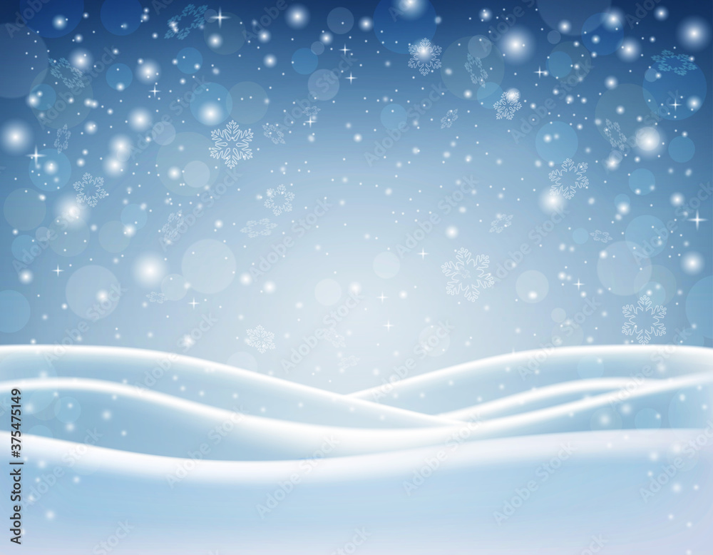 Abstract Christmas light blue background. winter season. background with snowfall. White snowflakes on blue sky. Abstract Christmas light blue background. winter season. background with snowfall. White snowflakes on blue sky.