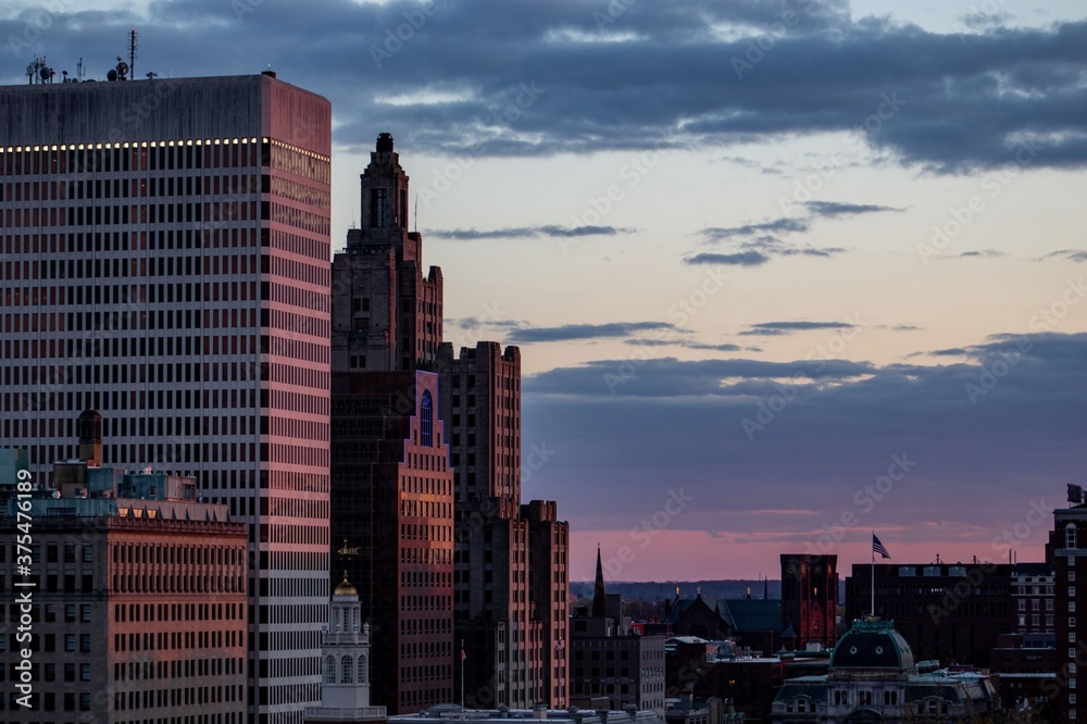 Fototapeta premium Sunsets in the city