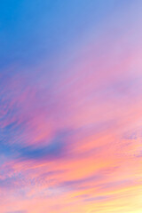 Abstract vivid sky at sunset