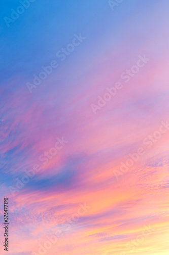 Abstract vivid sky at sunset