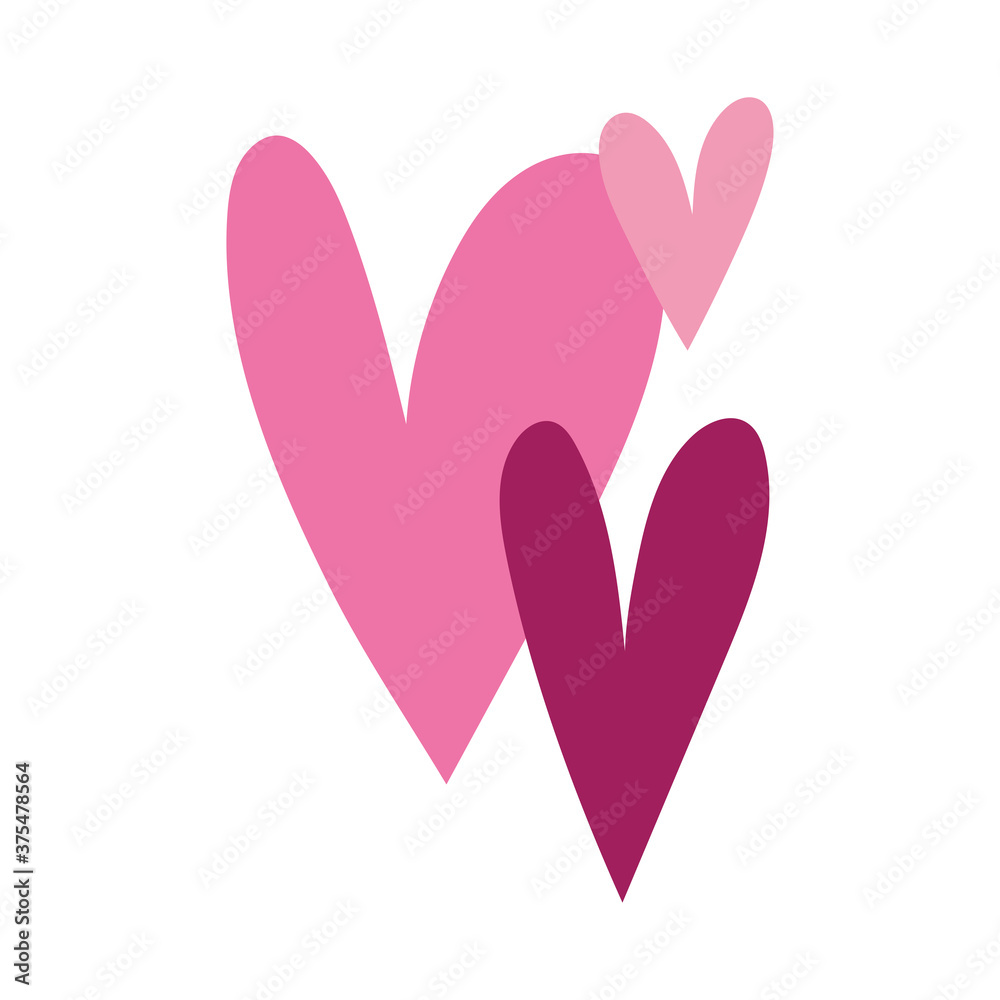 love romantic hearts ornament isolated icon white background love romantic hearts ornament isolated icon white background