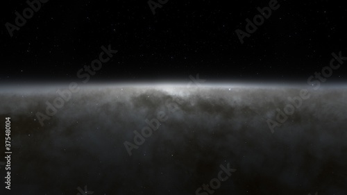 Stars in sky, starry night starlight shine of milky way, space cosmic background, starry background 3d render