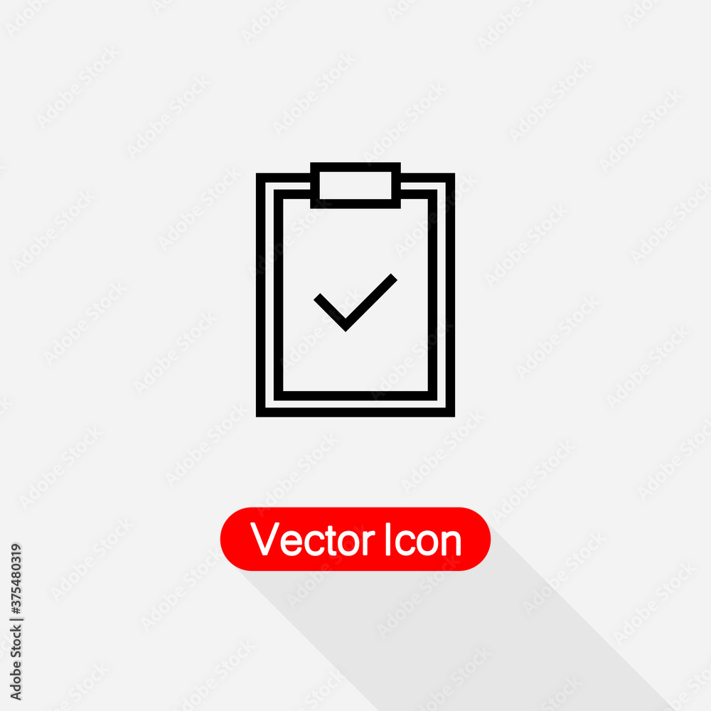 Clipboard With Check Mark Icon Vector Illustration Eps10 Clipboard With Check Mark Icon Vector Illustration Eps10