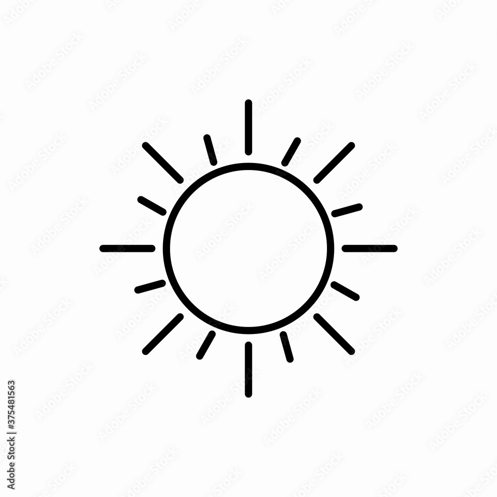 Outline sun icon.Sun vector illustration. Symbol for web and mobile