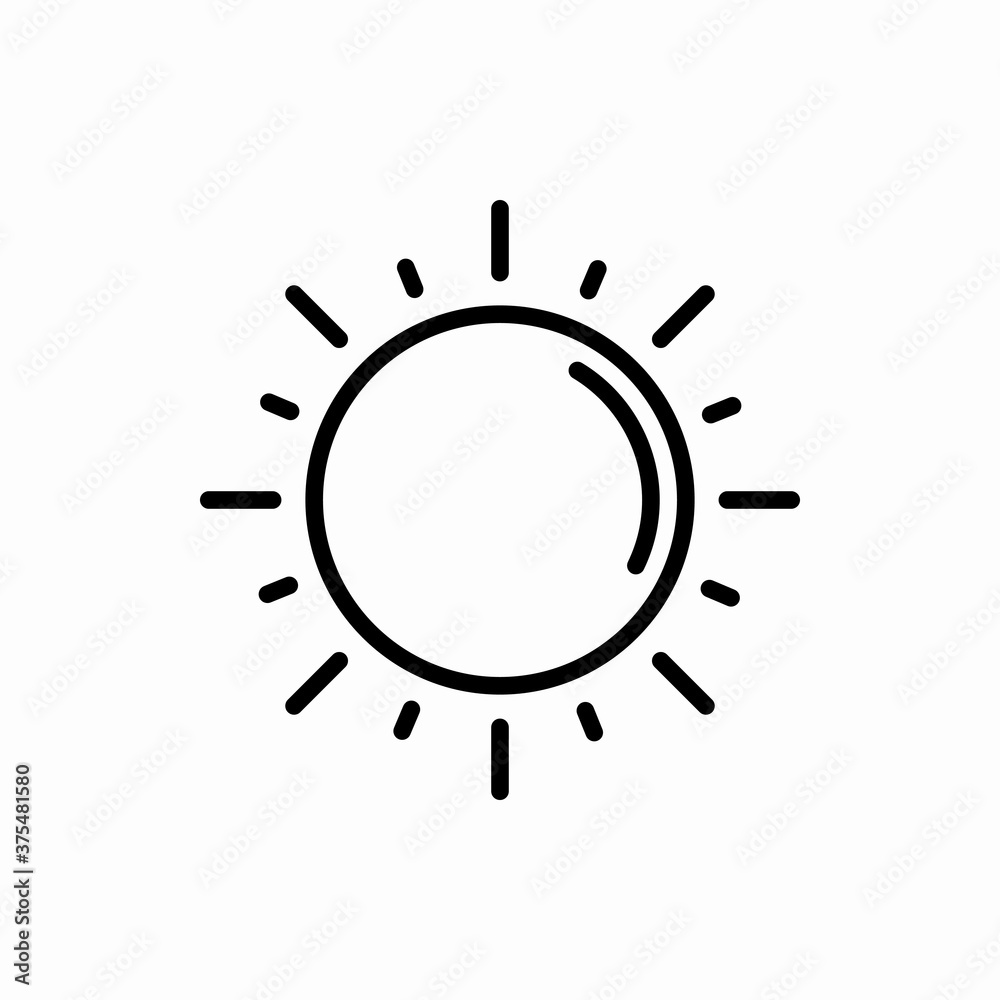 Outline sun icon.Sun vector illustration. Symbol for web and mobile Outline sun icon.Sun vector illustration. Symbol for web and mobile