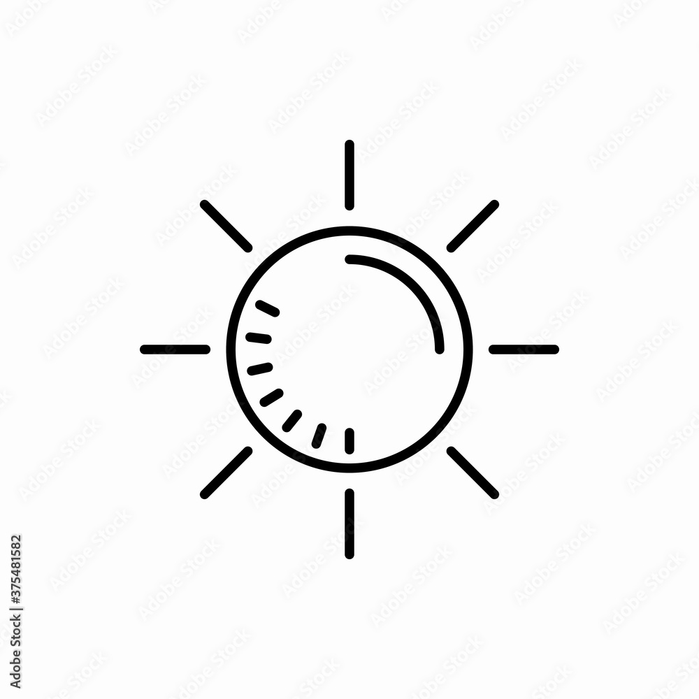 Outline sun icon.Sun vector illustration. Symbol for web and mobile Outline sun icon.Sun vector illustration. Symbol for web and mobile