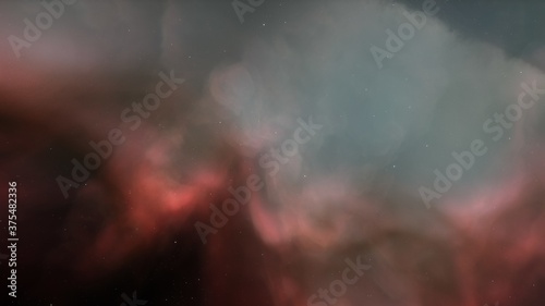 Space background with realistic nebula and shining stars. Colorful cosmos with stardust and milky way. Magic color galaxy. Infinite universe and starry night. 3d Render