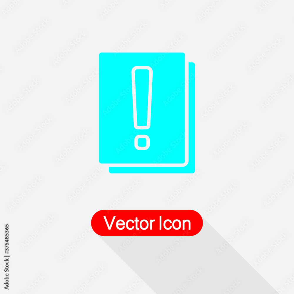 Exclamation Point Book Icon Exclamation Mark Icon Vector Illustration Eps10 Exclamation Point Book Icon Exclamation Mark Icon Vector Illustration Eps10