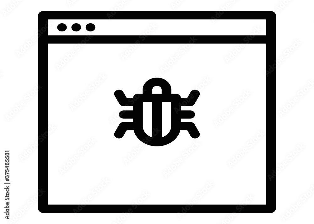Fototapeta premium Bug Page Web, Website icon 