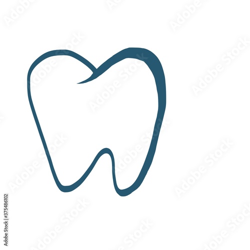 tooth icon on white