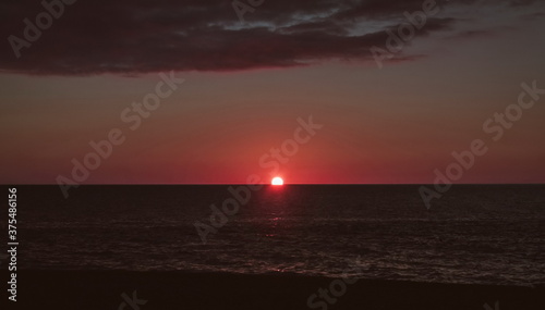 Sunset in the sea. Batumi. Georgia © gmstockstudio
