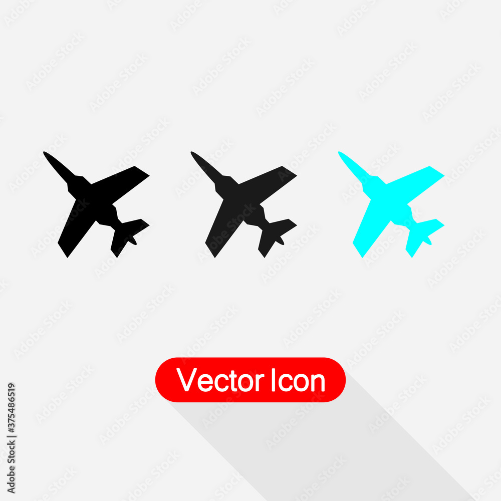 Fighter Plane Icon, Plane Icon Vector Illustration Eps10 Fighter Plane Icon, Plane Icon Vector Illustration Eps10