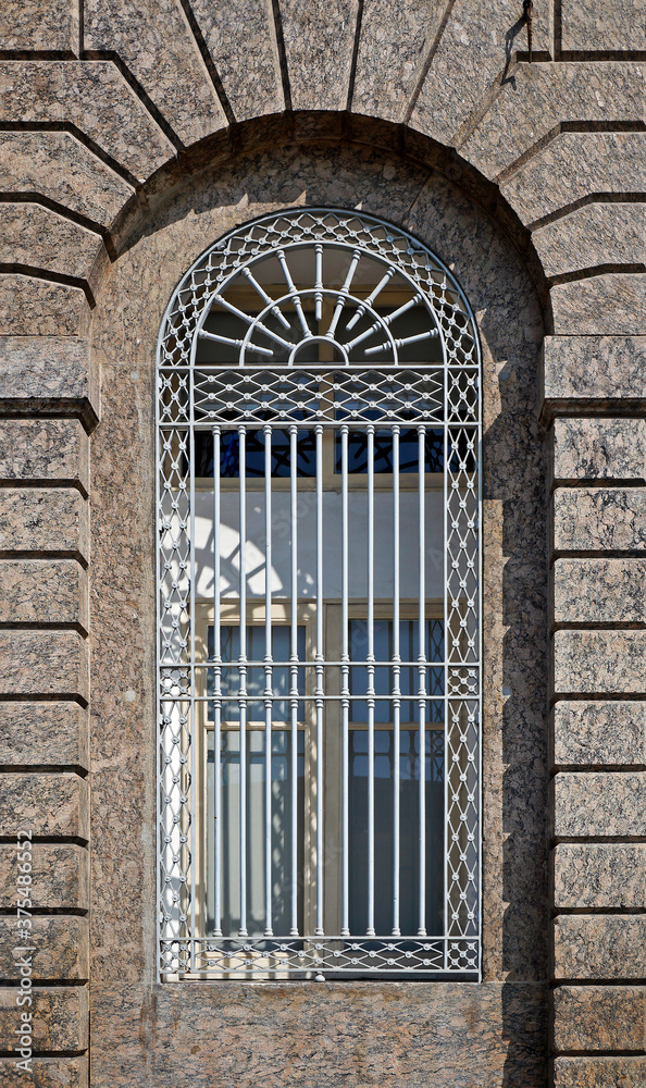 Window on facade, downtown Rio