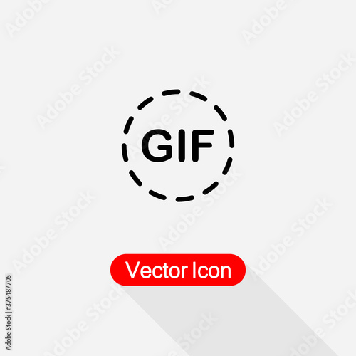 Gif Circle Line Icon Vector Illustration Eps10