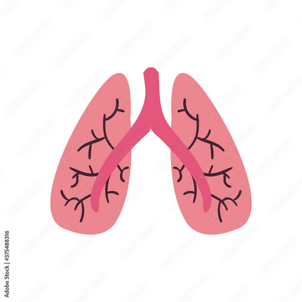 lungs free form style icon vector design lungs free form style icon vector design