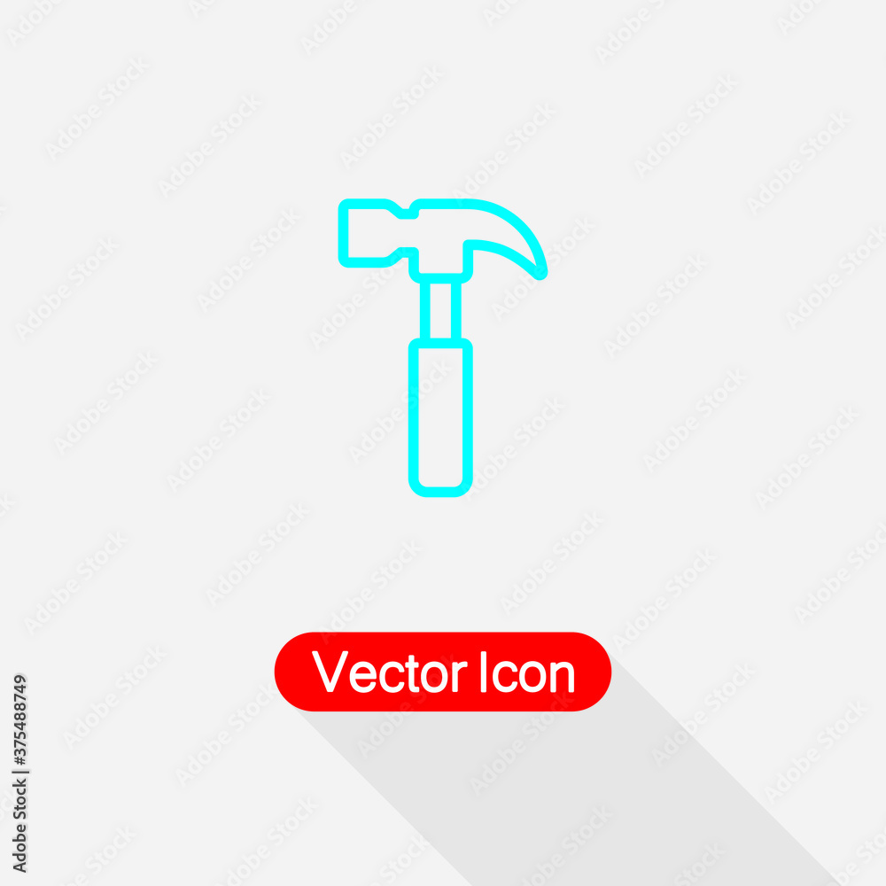 Hammer Icon, Carpenter Hammer Icon Vector Illustration Eps10 Hammer Icon, Carpenter Hammer Icon Vector Illustration Eps10