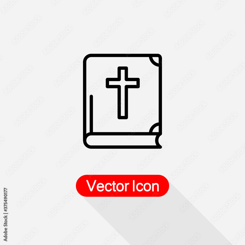 Holy Bible With Cross Icon Vector Illustration Eps10 Holy Bible With Cross Icon Vector Illustration Eps10