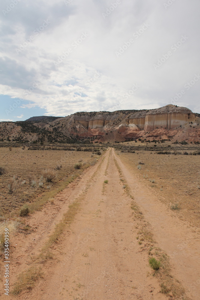 Abiquiu New Mexico desert road dirt