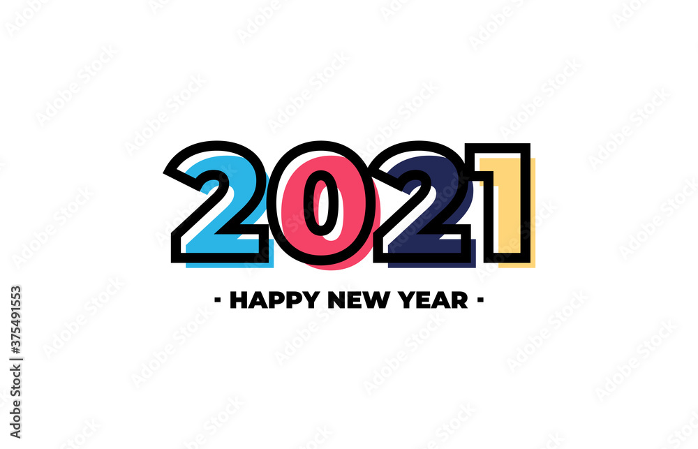 Happy new year 2021 vector background. Cover of card for 2021 . Modern style for your design Happy new year 2021 vector background. Cover of card for 2021 . Modern style for your design